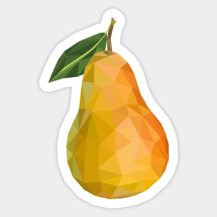 Pear Low Poly Art Sticker
